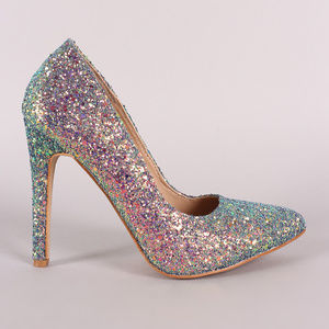 Duochrome Purple Green Glitter Pumps